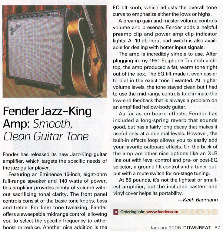 Fender jazz outlet king amp